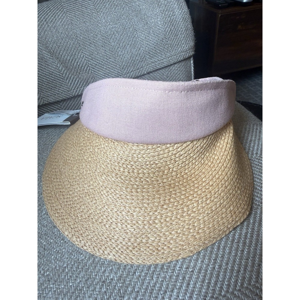Scala Collezione Women's Visor Pink/Natural Adjustable One Size